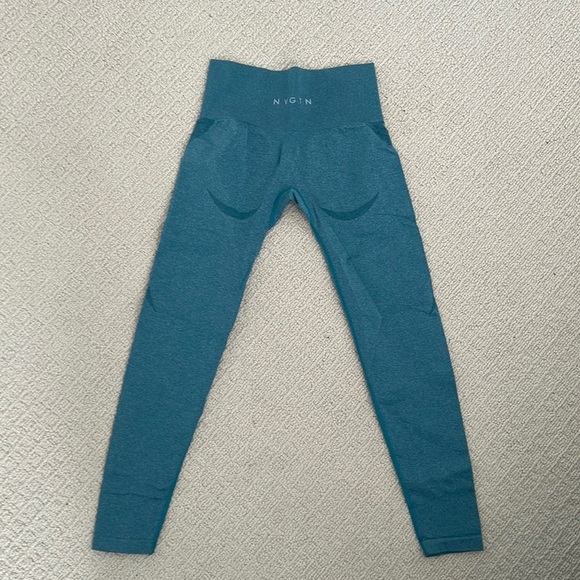NVGTN CONTOUR Seamless  Leggings Size Small Teal - Picture 2 of 5